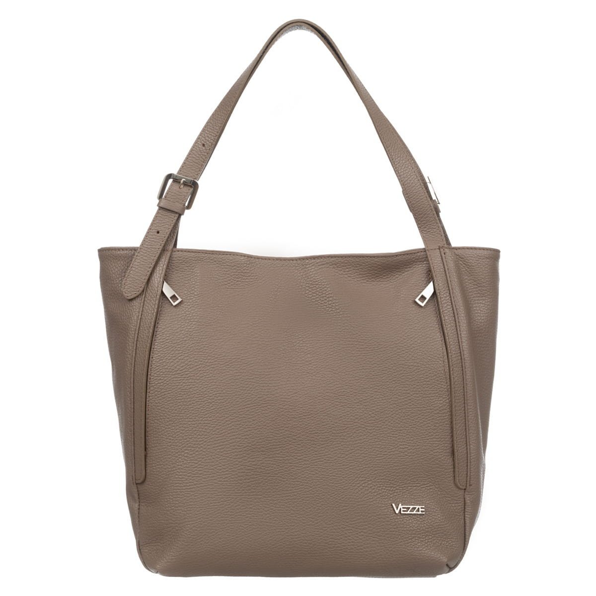 Torebka Damska Shopperka Skórzana Vezze Segna Taupe
