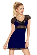 Piżamy damskie - HALKA PAULINA WISKOZA GRANAT - D Karen - miniaturka - grafika 1