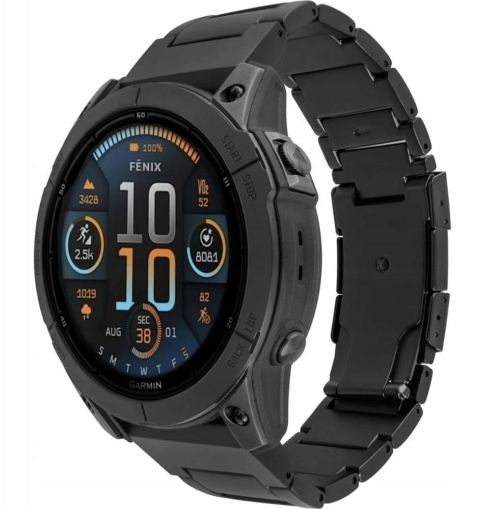 Fixed Tytanowy pasek Titanium do Garmin QuickFit 26 mm, czarny
