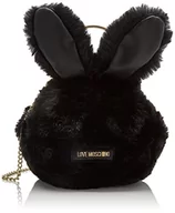 Torebki damskie - Love Moschino Damska torba na ramię Borsa Soft Pl Nero, czarna, 17 x 20 x 13 - miniaturka - grafika 1
