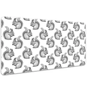 Podkładki na biurko - Mata z nadrukiem na biurko Wiewiórki wzór 100x50 cm, Dywanomat - miniaturka - grafika 1