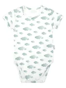 Body dla niemowląt - Chłopięce Body bawełniane krótki rękaw Chmurki biały, Nicol,r.92 - miniaturka - grafika 1