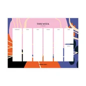 Planery - Tygodniowy planer biurkowy PaperDesk A4, 120 g/m2 – BLOOM - miniaturka - grafika 1