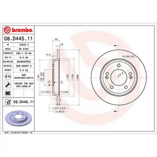 Tarcza hamulcowa BREMBO 08.D445.11 - Tarcze hamulcowe - miniaturka - grafika 1