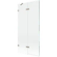 Parawany nawannowe - Mexen Lunar parawan nawannowy 2-skrzydłowy lewy 90 x 150 cm, transparent, nikiel szczotkowany - 897-090-100-97-00-L - miniaturka - grafika 1