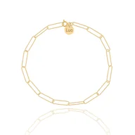 Bransoletki - Bransoletka srebrna pozłacana prostokąty na nogę 28 CM - miniaturka - grafika 1