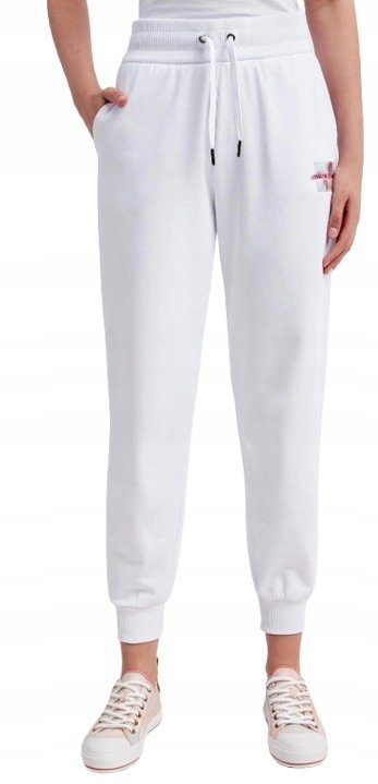 ARMANI EXCHANGE BIAŁE SPODNIE DRESOWE Z LAMPASAMI I KIESZENIAMI XL J7A