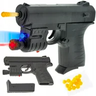 Klocki - Pistolet na Kulki Five-Seven Fn57 z Laserem i Niebieską Latarką Replika Asg - miniaturka - grafika 1