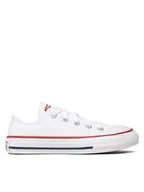 Buty dla dziewczynek - Converse Trampki Chuck Taylor All Star Ox 3J256 Biały - miniaturka - grafika 1