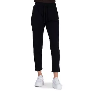 Spodnie sportowe damskie - Spodnie Champion C Logo Fleece Slim Joggers 116609-KK001 - czarne - grafika 1