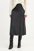 Spódnice - Tommy Hilfiger spódnica wełniana kolor szary midi rozkloszowana WW0WW46756 - miniaturka - grafika 1