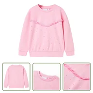 Bluzy dla dziewczynek - Bluza dziecięca - różowa - 140 - Bluza Dziecięca - miniaturka - grafika 1