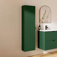 Szafki łazienkowe - Wisząca prążkowana szafka łazienkowa - Matowa zieleń - wys. 140 cm - ZEVINI - miniaturka - grafika 1