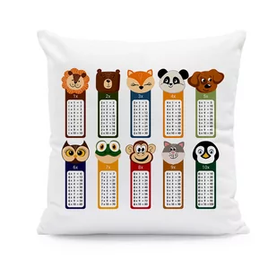 Tabliczka mnożenia - poduszka dla dziecka - Kołdry i poduszki dla dzieci - miniaturka - grafika 1