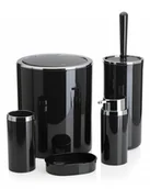 Akcesoria łazienkowe - Zestaw łazienkowy Carmen czarny/chrom - miniaturka - grafika 1