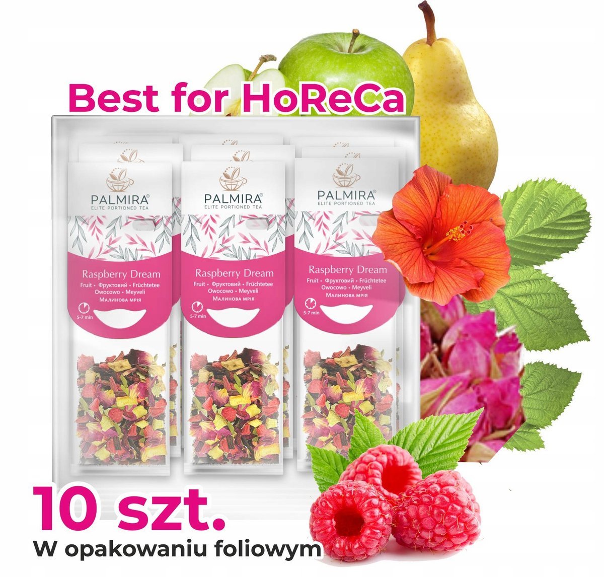 Palmira Raspberry Dream - liściasta owocowa herbata do filiżanki