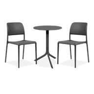 Meble ogrodowe - Zestaw Nardi BORA BISTROT/SPRITZ 2+1 Antracite - miniaturka - grafika 1