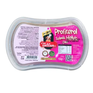 Tatlan Chałwa waniliowa z truskawkowym sosem profiterol 150g – deser orientalny z Turcji - Chałwa - miniaturka - grafika 1