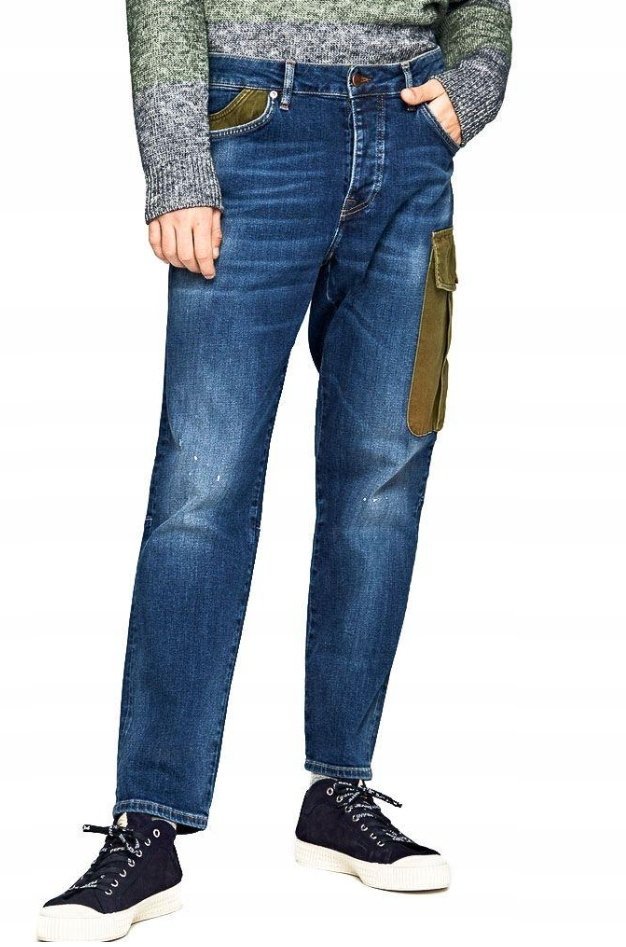 Pepe Jeans Spodnie Męskie Jeansowe Niebieskie 32/30 1Z8D1_D*
