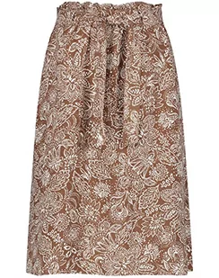 GERRY WEBER Edition Damska spódnica 610123-66234, brązowa/ecru/biały nadruk, 46 - Spódnice - miniaturka - grafika 1