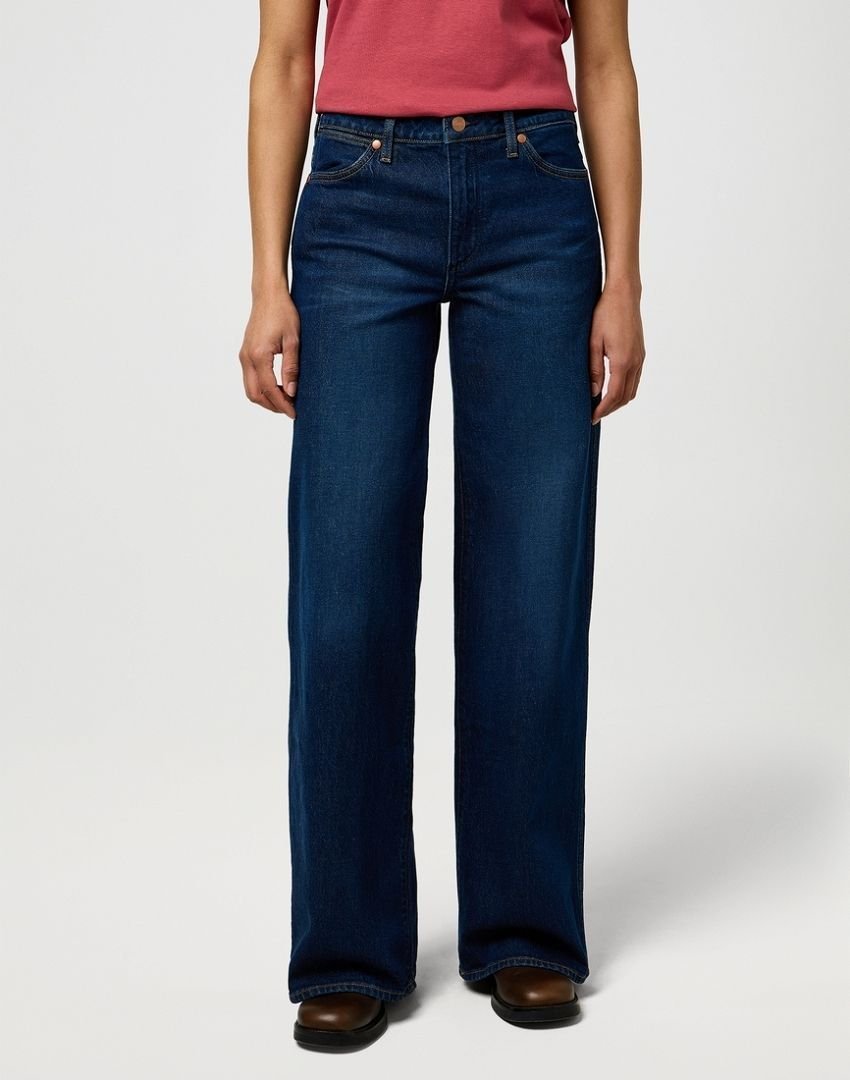 jeansy damskie wrangler 112372996 world wide 661 mid rise wide leg