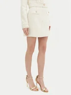 Spódnice - Guess Spódnica mini W5RD63 WGW82 Beżowy Regular Fit - miniaturka - grafika 1