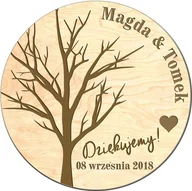 Magnesy - Podziękowanie dla gości ślub, wesele magnes mk4 - miniaturka - grafika 1