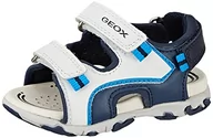 Buty dla chłopców - Geox Sandały chłopięce B Flaffee Boy, Bia?y Granatowy, 20 EU - miniaturka - grafika 1