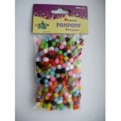 Pozostałe akcesoria dla plastyków - Titanum Pompony Poliestrowe 7mm 380szt Mix kolorów Craft-fun Series 16080 - miniaturka - grafika 1