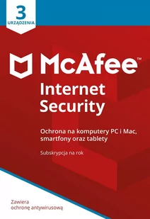 MCAFEE MCAFEE Internet Security 3 urządzenia 1 rok | - Firewalle - licencje - miniaturka - grafika 1