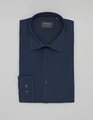 Koszule męskie - koszula terranova 00474 długi rękaw granatowy slim fit - miniaturka - grafika 1