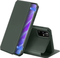 Etui i futerały do telefonów - Etui książkowe "Dux Ducis" do Samsung Galaxy S20 PLUS (G985F) etui na telefon z funkcją podstawki, miejsce na karty, zielone - miniaturka - grafika 1