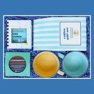 Zestawy upominkowe - Big Box Coffee Gift Set - bogaty zestaw kaw sypanych z świecą sojową i kubekiem z zaparzaczem i pokrywką, idealna kompozycja prezentowa, super gift dl - miniaturka - grafika 1