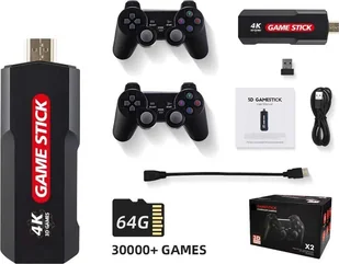 Ultra Parts MOCNA KONSOLA RETRO 4K 30000 GIER + 2 PADY + KARTA 64GB GAME STICK GRA TV - Konsole i gry retro - miniaturka - grafika 1