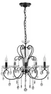 Lampy sufitowe - Candellux INSP. AURORA 35-73730 Lampa wisząca kryształowa 57 cm czarna 35-73730 - miniaturka - grafika 1