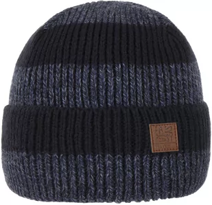 Czapka Dzianinowa Melange Kids by maximo, ciemnoniebieski, 55 cm - Czapki dla dzieci - miniaturka - grafika 1