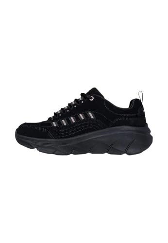 Skechers Damskie trampki D'LUX Walker 2.0 Golden Step, czarne, 39 EU, Czarny, 39 EU