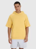 Bluzy męskie - 4F Bluza dresowa z krótkim rękawem z kapturem męska - żółta 3XL - miniaturka - grafika 1