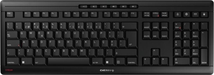 CHERRY STREAM KEYBOARD WIRELESS klawiatura Uniwersalne RF Wireless QWERTY Portugalski Czarny JK-8550PO-2