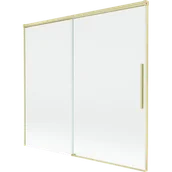 Parawany nawannowe - Mexen Rox parawan nawannowy 2-skrzydłowy rozsuwany 170 x 150 cm, transparent, złoty szczotkowany - 8C9-170-001-55-00 - miniaturka - grafika 1