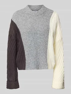 Sweter z dzianiny o kroju oversized z okrągłym dekoltem model ‘PHOENIX’ - Swetry damskie Sweter z dzianiny o kroju oversized z okrągłym dekoltem model ‘PHOENIX’ - Swetry damskie - miniaturka - grafika 1