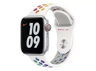 Paski - Pasek Apple Watch MYD52AM/A 38/40/42mm Nike Sport Band Pride Edition biały/white - grafika 1