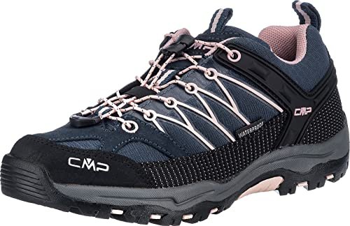 CMP unisex dziecięce kozaki Rigel Low WP na trekking i na wędrówki, Asphalt Rose, 34 EU