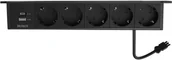 Listwy zasilające - DELTACO power panel, 5 sockets, 1x21W A+C USB charger, GST18 connection 1902245 - miniaturka - grafika 1