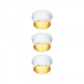 Oprawy, klosze i abażury - Paulmann Gil wpuszczana LED biała złota 3 szt. - miniaturka - grafika 1