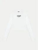 Bluzki damskie - Guess Bluzka J4YI49 KBZP4 Biały Regular Fit - miniaturka - grafika 1