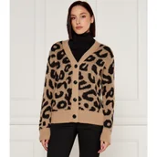 Swetry damskie - Joop! Wełniany kardigan | Loose fit - miniaturka - grafika 1