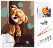 Malowanie po numerach - Zestaw Do Malowania Po Numerach, 20X30 Cm,  Miś Na Dobranoc - miniaturka - grafika 1