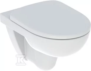 Zestaw wiszącej miski WC Selnova, lejowa, B36 cm, H39 cm, T53 cm, Rimfree, z deską sedesową, mocowanie od góry, wolne opadanie, z wypinanymi - Miski WC - miniaturka - grafika 1