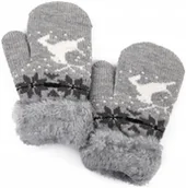 Rękawiczki dla dzieci - Rękawiczki dziecięce Yule jasny szary rk22250 - miniaturka - grafika 1
